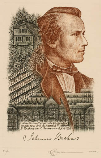 Exlibris by Natalija Chernetsova from Latvia for Eleonore Staib - Historical Person Music Portrait 