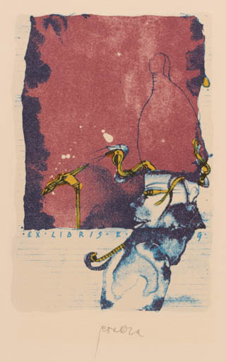 Exlibris by Pavel Roucka from Czech Republic for ? ? - Abstract 