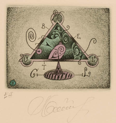 Exlibris by Galina Lwowa from Belorussia for Galina Lwowa - Abstract 