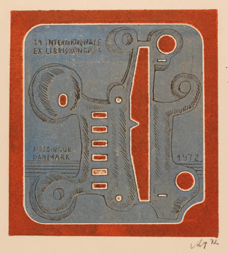 Exlibris by V. Antanavicius from Lithuania for ? 14. Internationale Exlibris Kongres - Abstract 