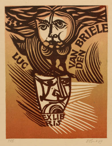 Exlibris by Augustinas Virgilijus Burba from Lithuania for Luc van den Briele - 